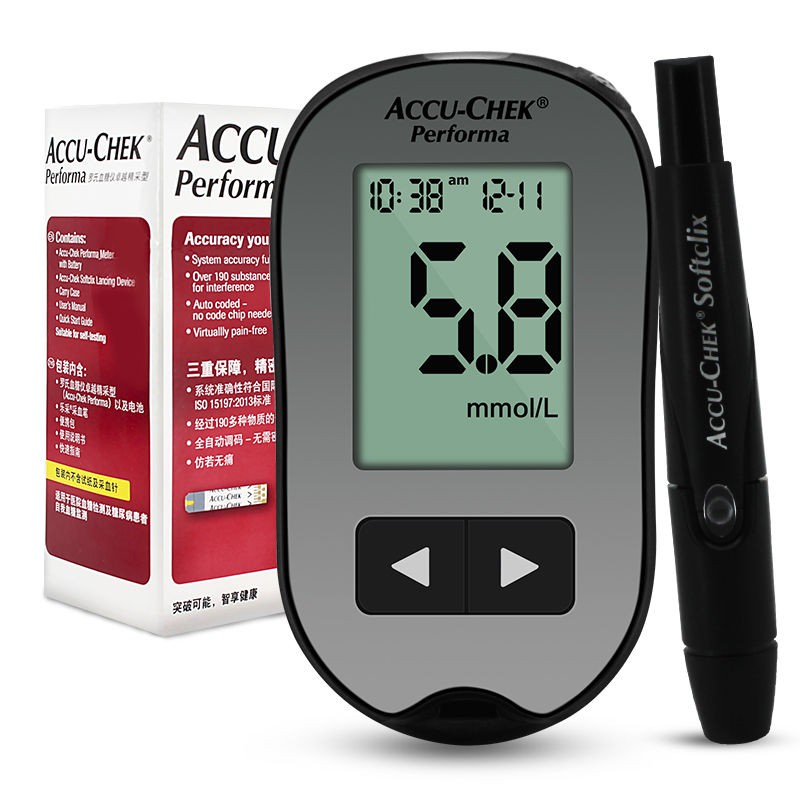 Accu Chek Performa GlucoMeter Kit Blood Glucose Meter System JULY 2021 ...