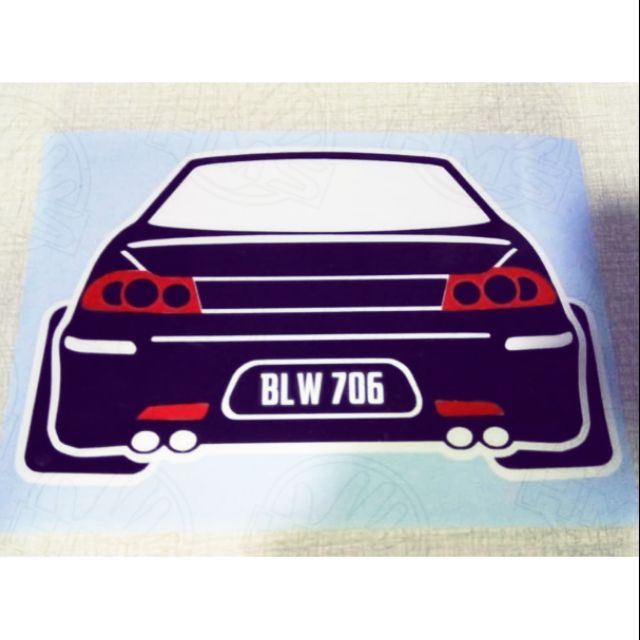 Sticker Belakang Kereta Proton Perdana V6 1 Pcs Shopee Malaysia