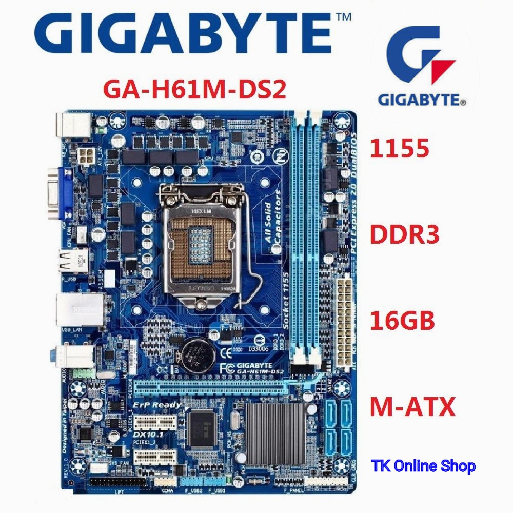 Gigabyte GA-H61M-S2-B3 - 1.0 - motherboard - micro ATX - LGA1155 Socket ...