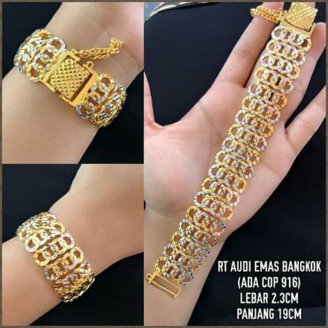 Ada Cop Gelang Tangan Audi Emas Bangkok Ada Cop916 Shopee Malaysia