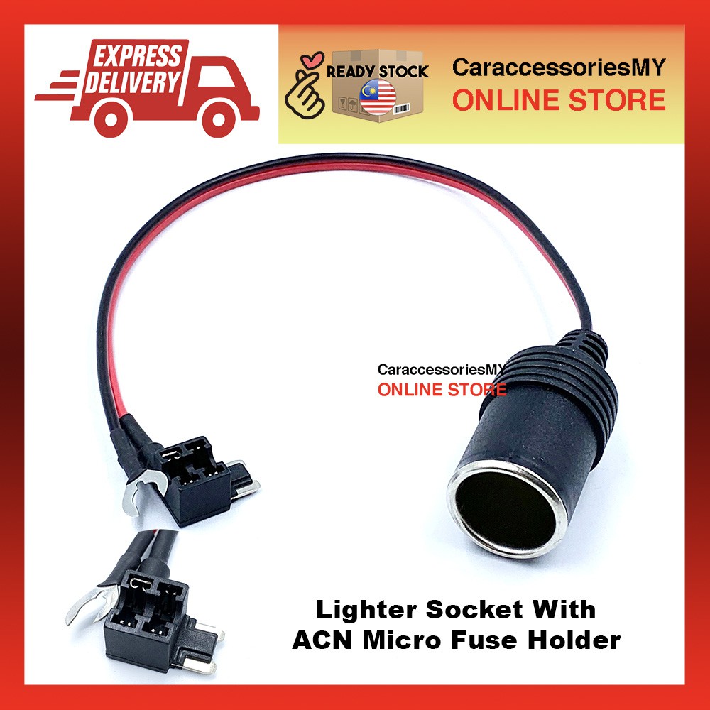 Car Lighter Socket Plug With Fuse Holder Micro Mini ATC Regular vehicle part replacement parts