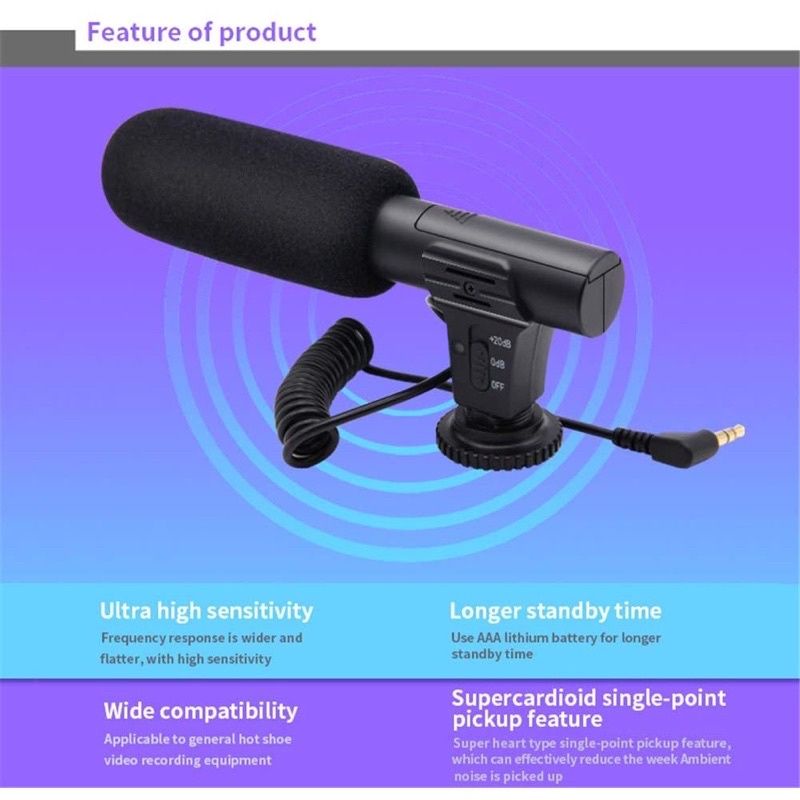 [Ready Stock] MIC05 Professional Interview Microphone Hypercardioid