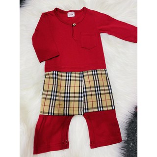  Ready Stock Romper  Baju  Melayu  Baby  0 12M red merah 