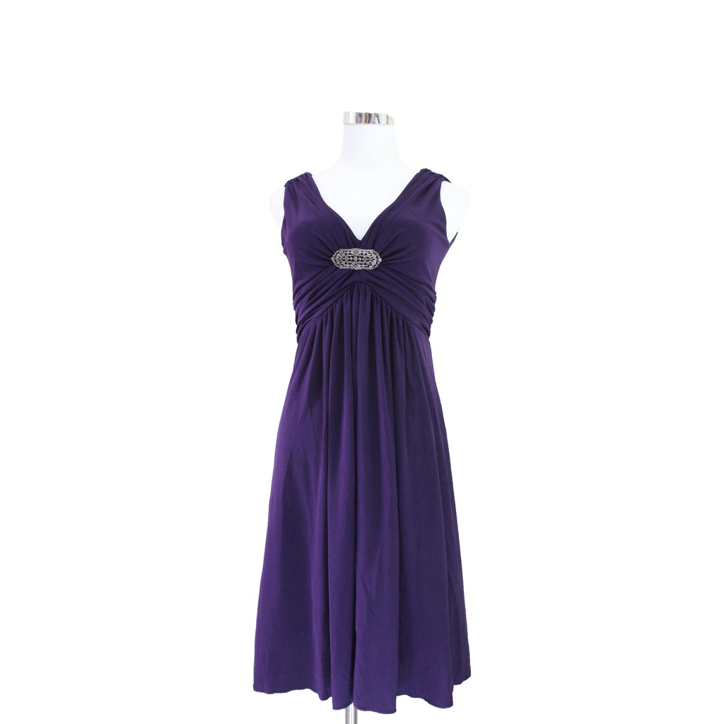 royal purple midi dress