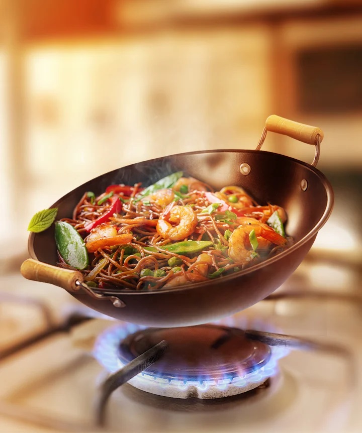 Chinese Style Nonstick Frying Pot Fry Pan Cookware Kitchen Cooking Tool / Periuk Kuali Masak Dapur CL006
