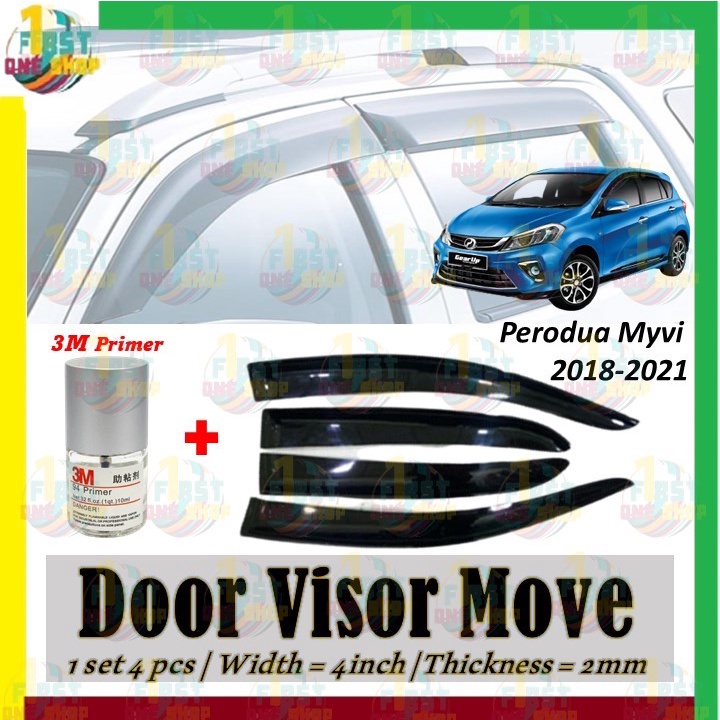 Perodua Myvi Gear Up 20182021 Door Visor Move Wind Deflector (4 PCS