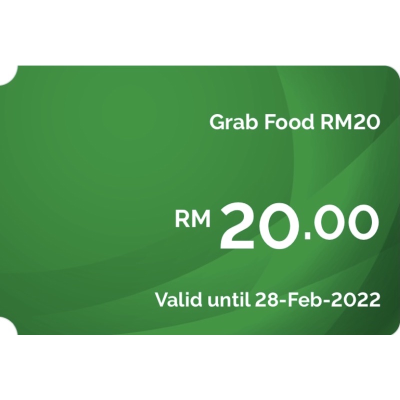 Grab Food RM20 voucher Shopee Malaysia