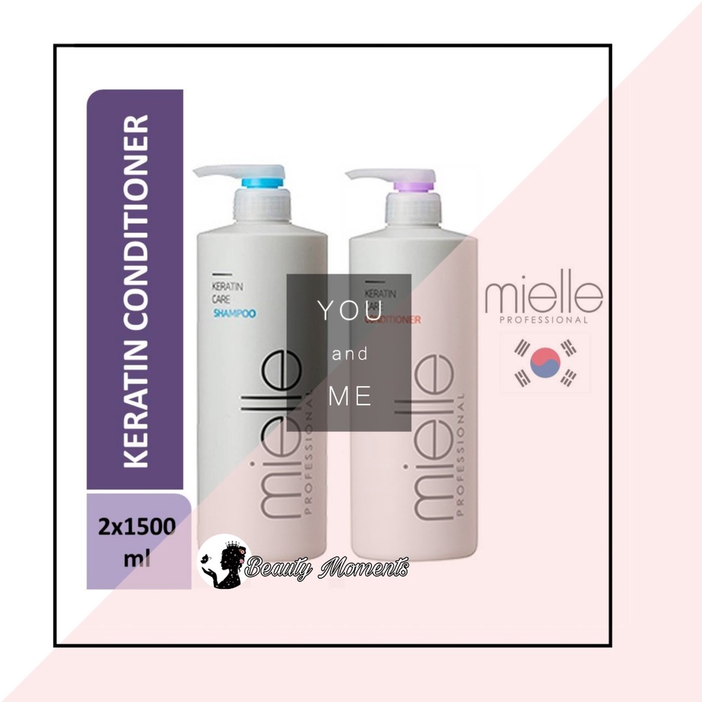 MIELLE HYDRATION SHAMPOO KERATIN CARE SHAMPOO & CONDITIONER 1500ML