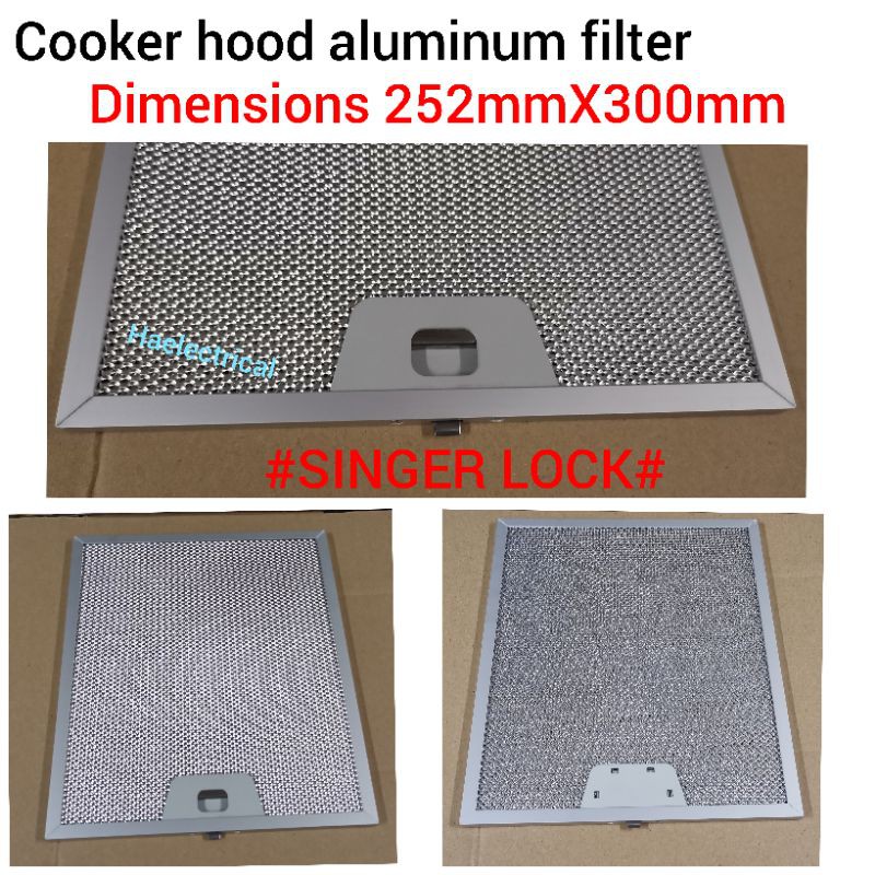 cooker hood aluminum filter 252mmX300mm