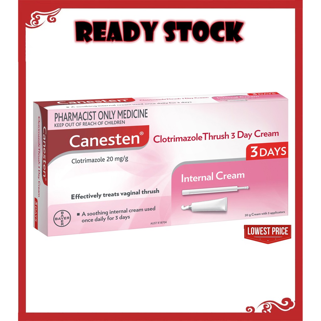 [Ready Stock EXP 07/2024yr] Bayer Canesten Clotrimazole Thrush Treatment 3 Day Cream (Made in