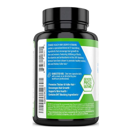 Hair Growth Vitamins Supplement Biotin Dht Blocker Hair Loss