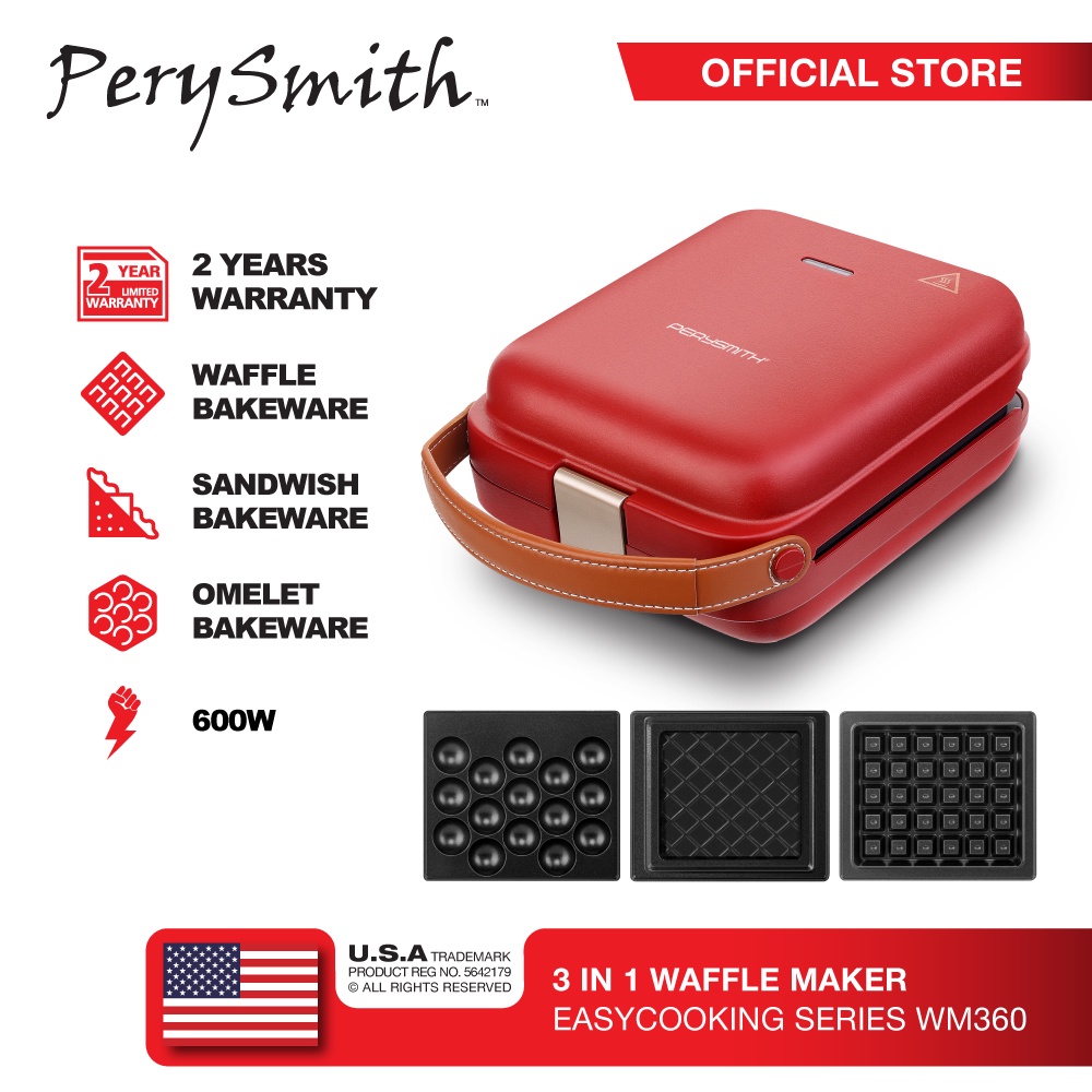 PerySmith 3in1 Waffle Maker EasyCooking Series WM360 Shopee Malaysia