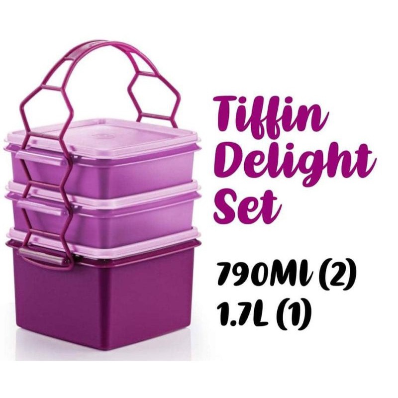 Tupperware Triffin Delight Set OR Double Deep With Carolier -1.7L