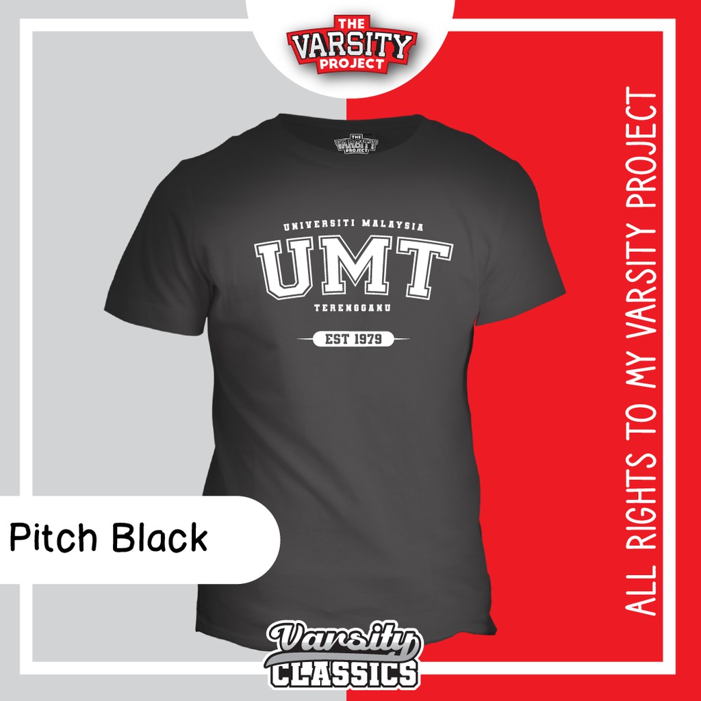 Umt Universiti Malaysia Terengganu Classic Varsity Premium T Shirt Short Sleeve My Varsity Project Originals Shopee Malaysia