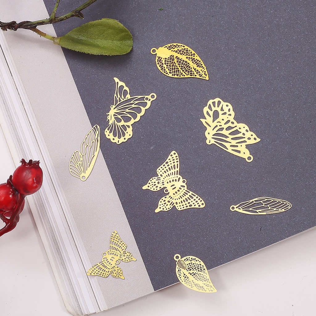 Hollow Butterfly/Wings/Leaf Pendant diy Bookmark Fan Pendant/Antique Jewelry/Earrings/Pendant Materials