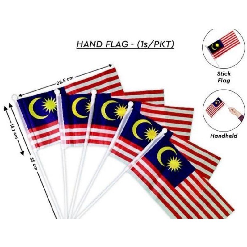 Hand Flag Malaysia Flag Bendera Malaysia Polyester Bendera Tangan Shopee Malaysia