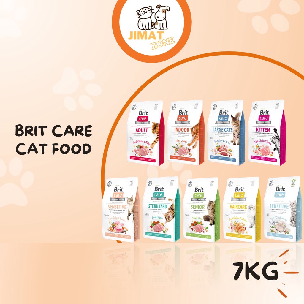 Brit Care Grain Free Cat Food 7KG - Kitten, Indoor, Large Cats ...