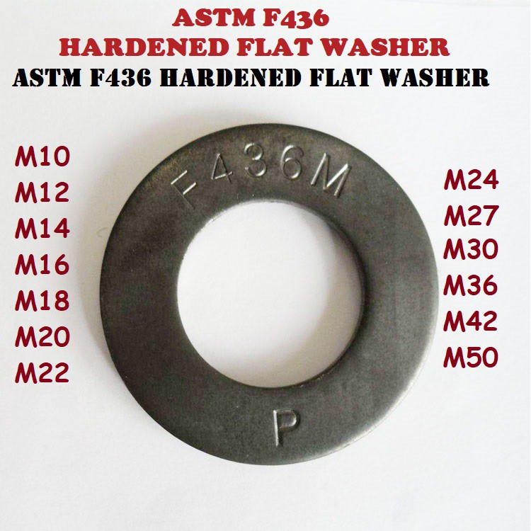 ASTM F436 Flat Washer M10 M12 M14 M16 M20 M22 M24 M27 Hardened Washers ...