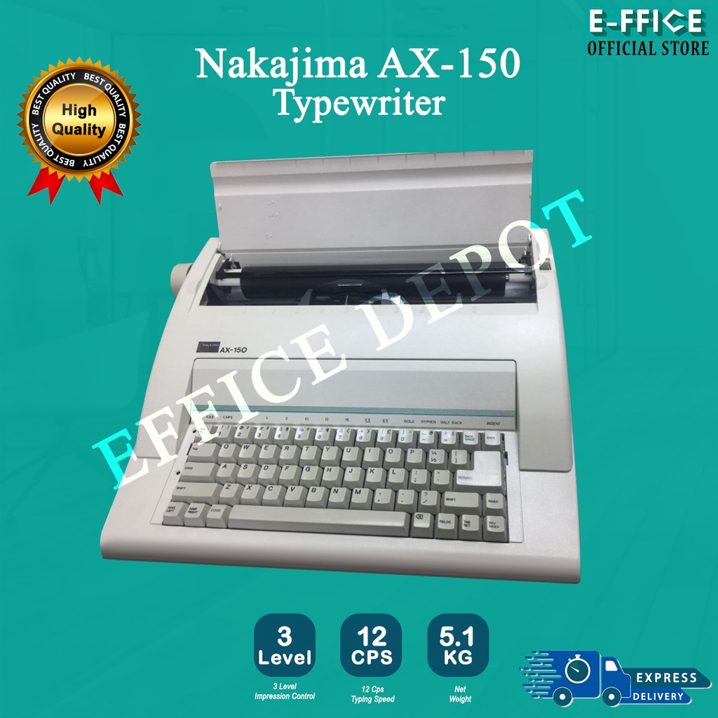 Effice Depot Nakajima Electronic Typewriter AX150 TYPEWRITER