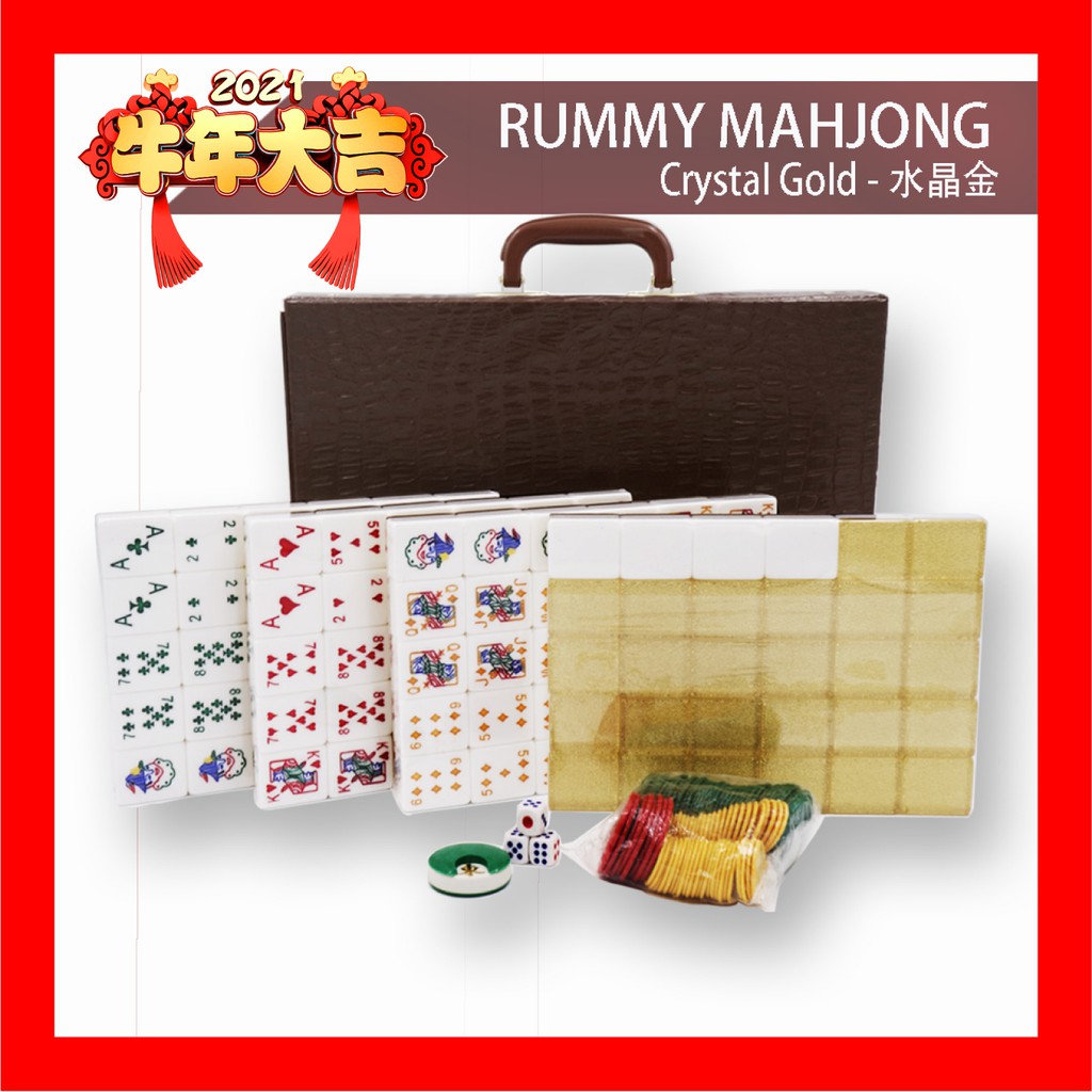 [Ready Stock] Rummy Mahjong Gold Set [Fast Delivery] Shopee Malaysia