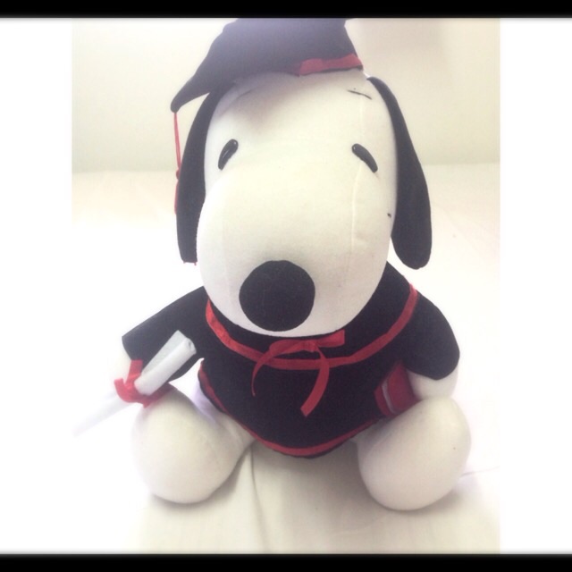 snoopy graduation plush