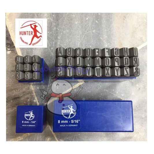 HUNTER ALPHABET NUMBER STAMP AZ 09 PUNCHES PUNCH NOMBOR PUNCH PLATE