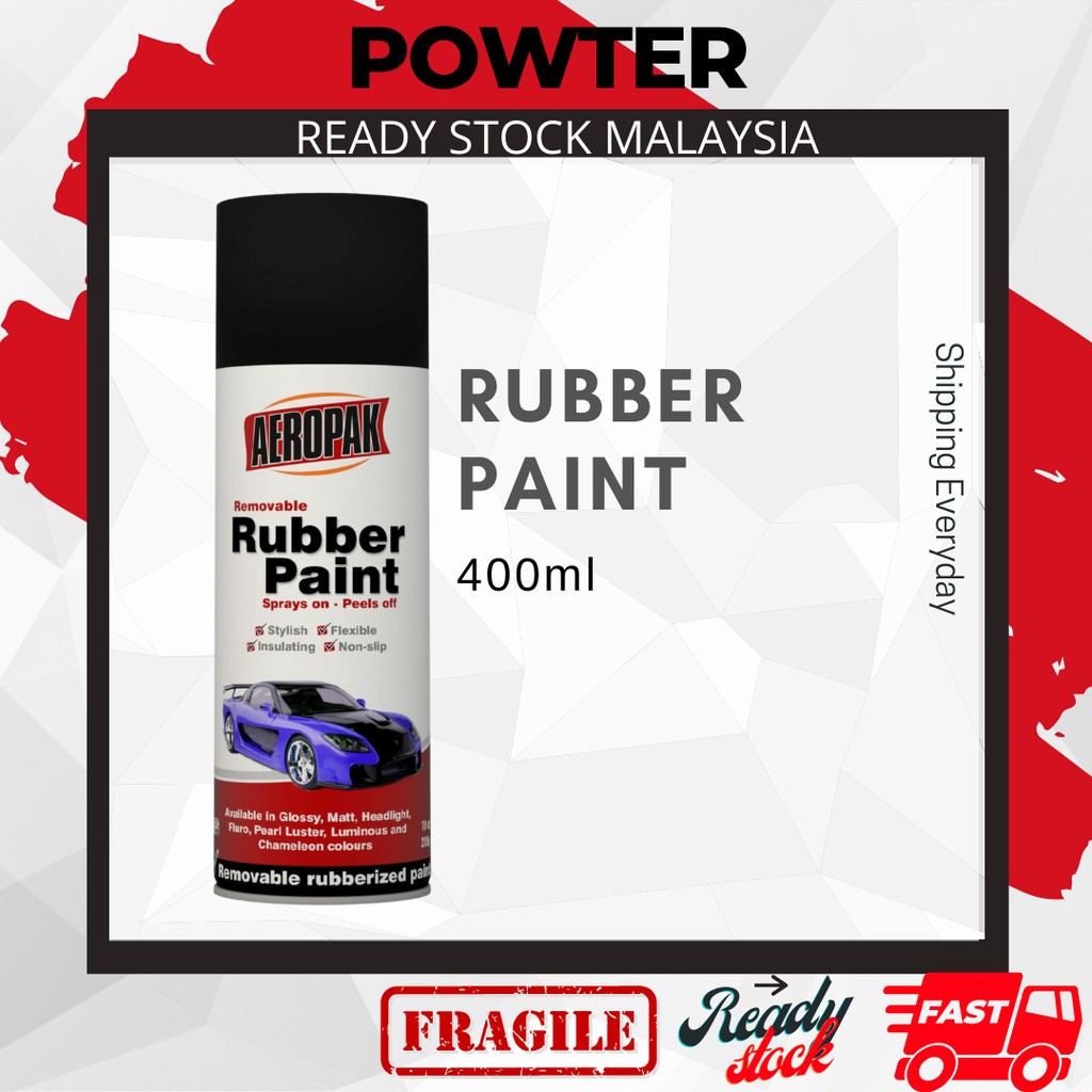 Black rubber paint plastic dip removable and easy to use Shopee Malaysia