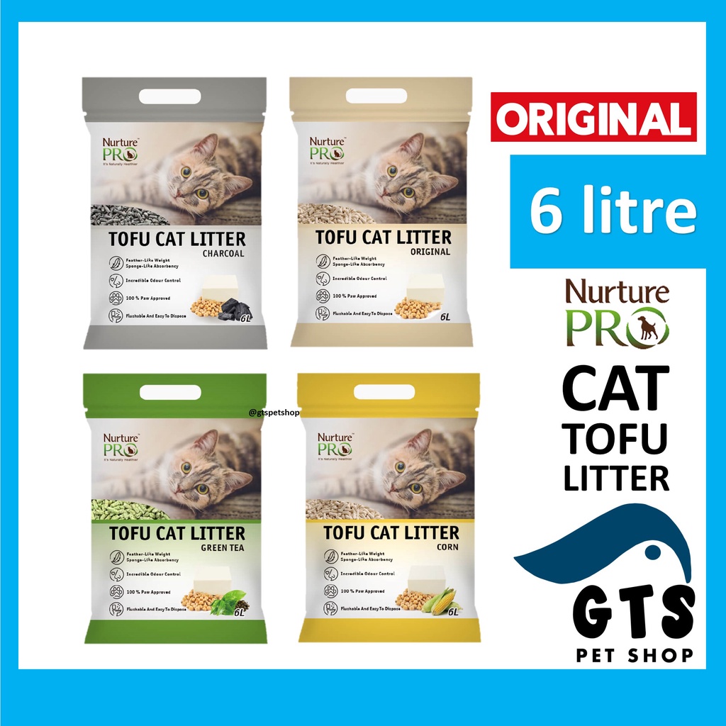 Nurture Pro Tofu Cat Litter 6L Original/Green Tea/Corn/Charcoal