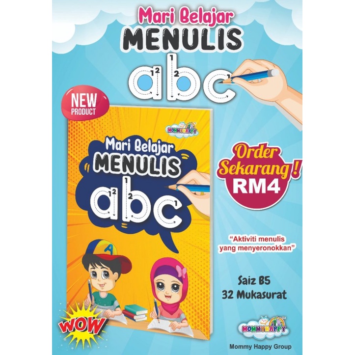 Buku Kit Awal Belajar Menulis Mengenal ABC | Aktiviti Kanak - Kanak ...