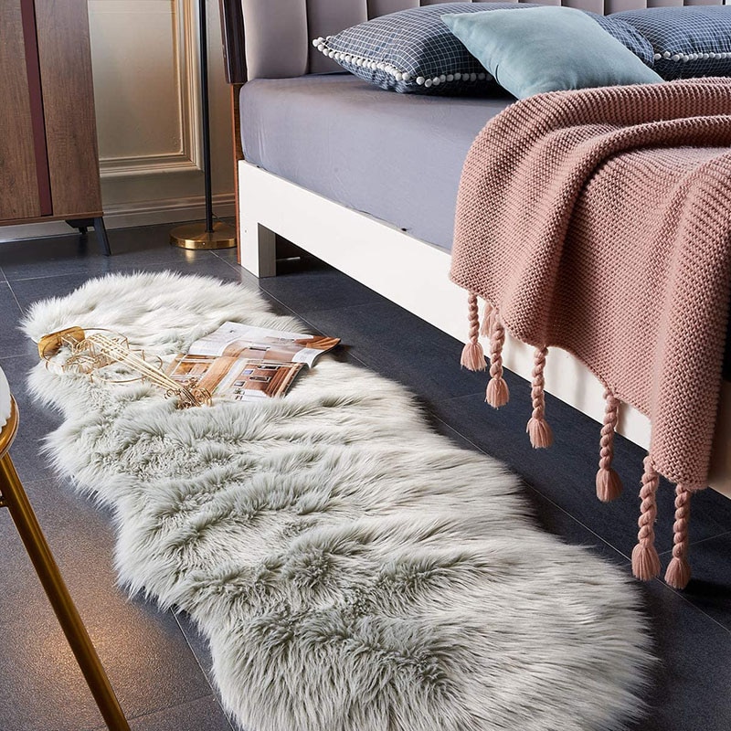 Luxury Fluffy Rugs Living Room Modern, Plush Bedroom Throw Rugs