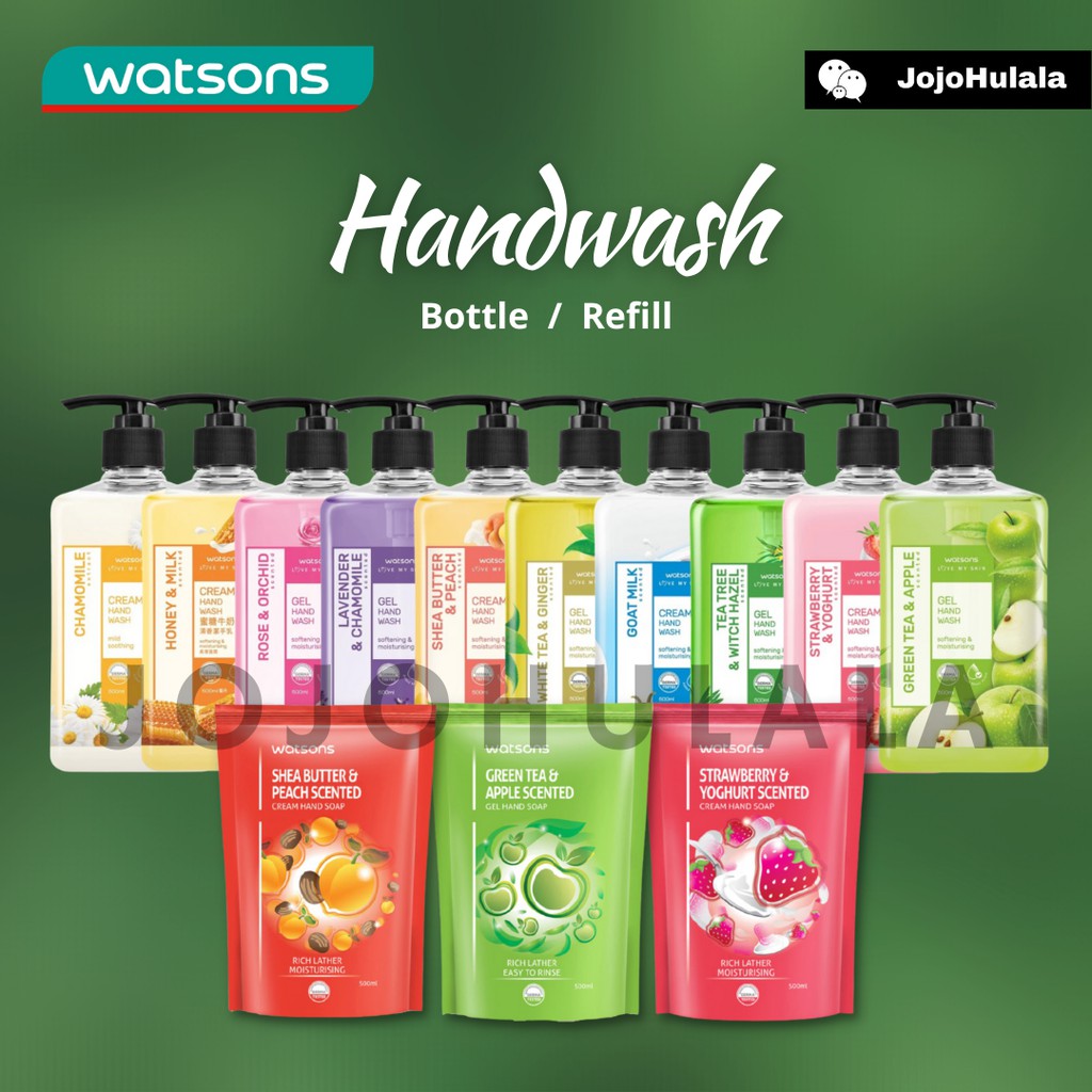Watson Watsons Gel Hand Wash/Hand Soap Cream Gel 500ml Shopee Malaysia