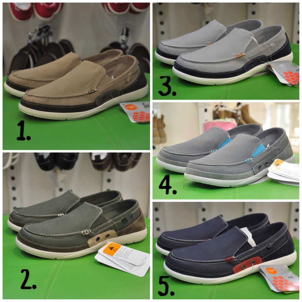 mens canvas crocs shoes