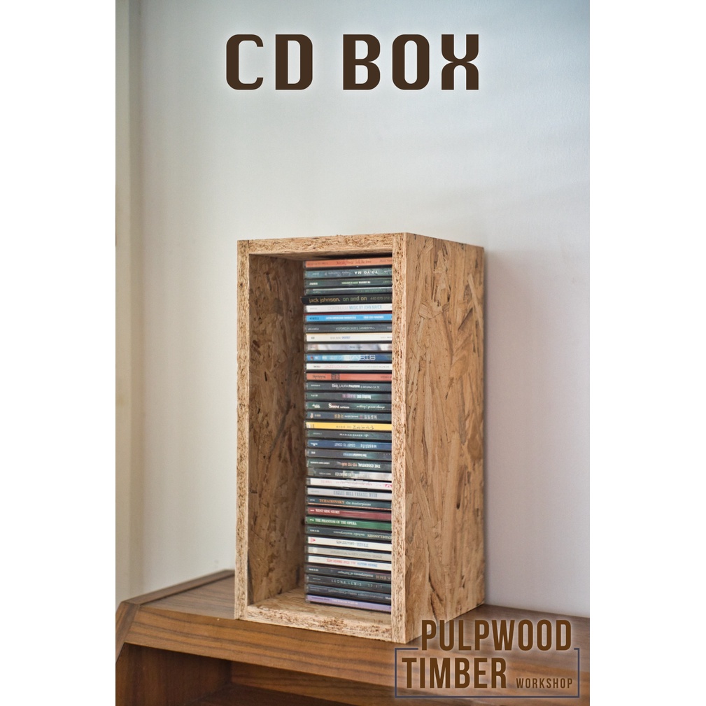 CD Box CD Storage Box Wooden Storage Box Wooden CD storage Bookcase