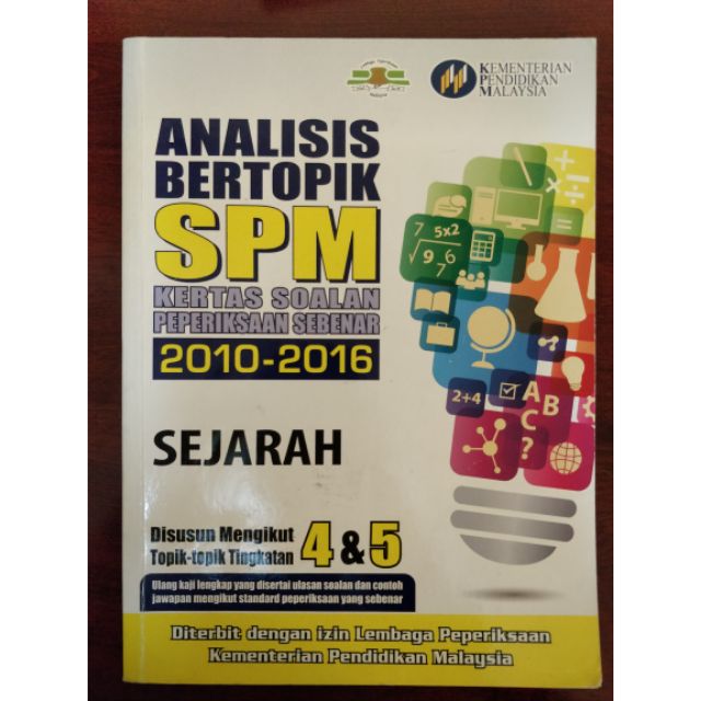 Analisis Bertopik Spm Sejarah 2010 2016 Shopee Malaysia