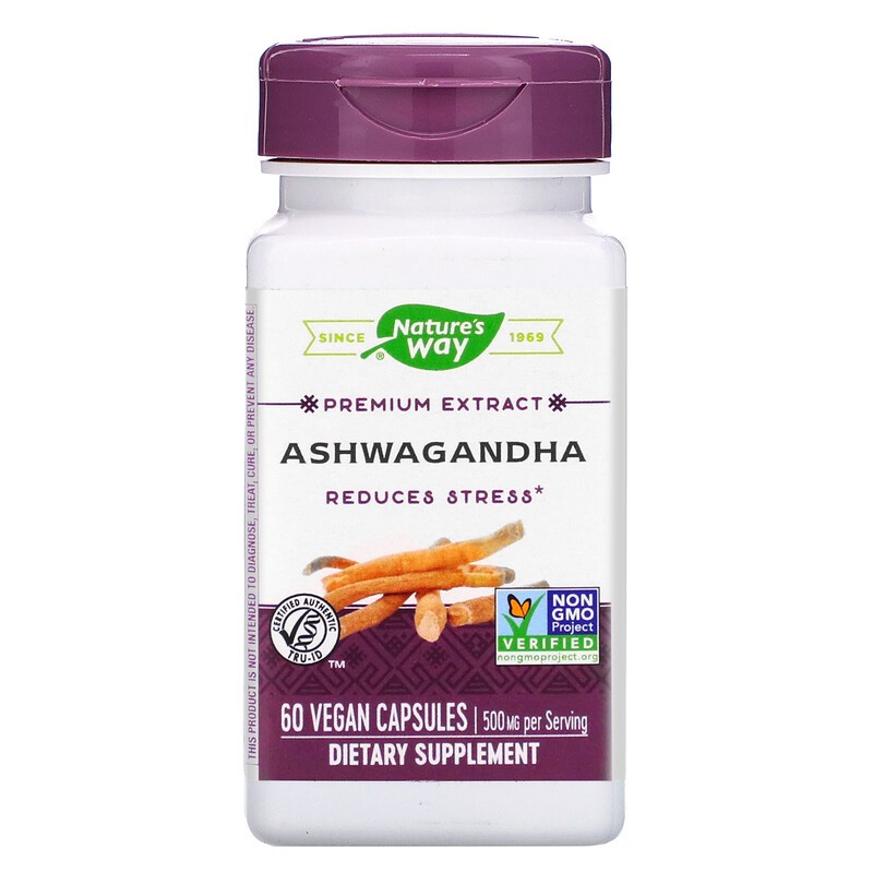 Nature's Way, Ashwagandha, Premium Extract, 500 mg, 60 Vegan Capsules