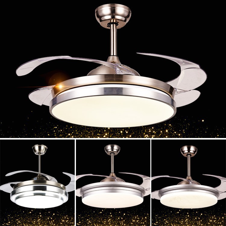 Ultra Thin Invisible Ceiling Fan Light Remote Control Led Electric