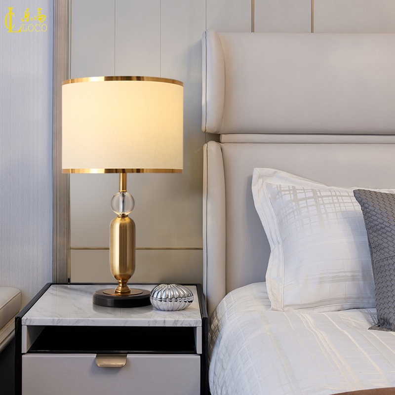 Loco Light Table Lamps Luxury Bedside, Crystal Side Table Lamps