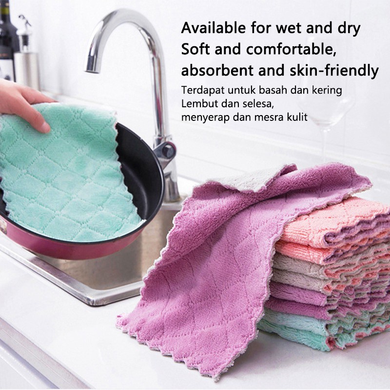 Dishcloth Household Cloth Absorbs Water And Does Not Remove Hair