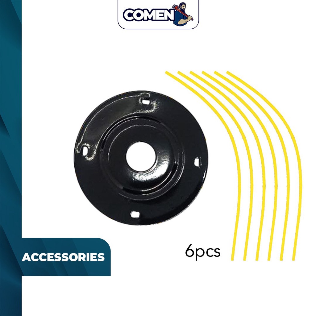 COMEN Trimmer Line Head + Timmer Line String Grass Trimmer Brush Cutter Disc Head Plate Piring Mesin Potong Rumput 割草盘