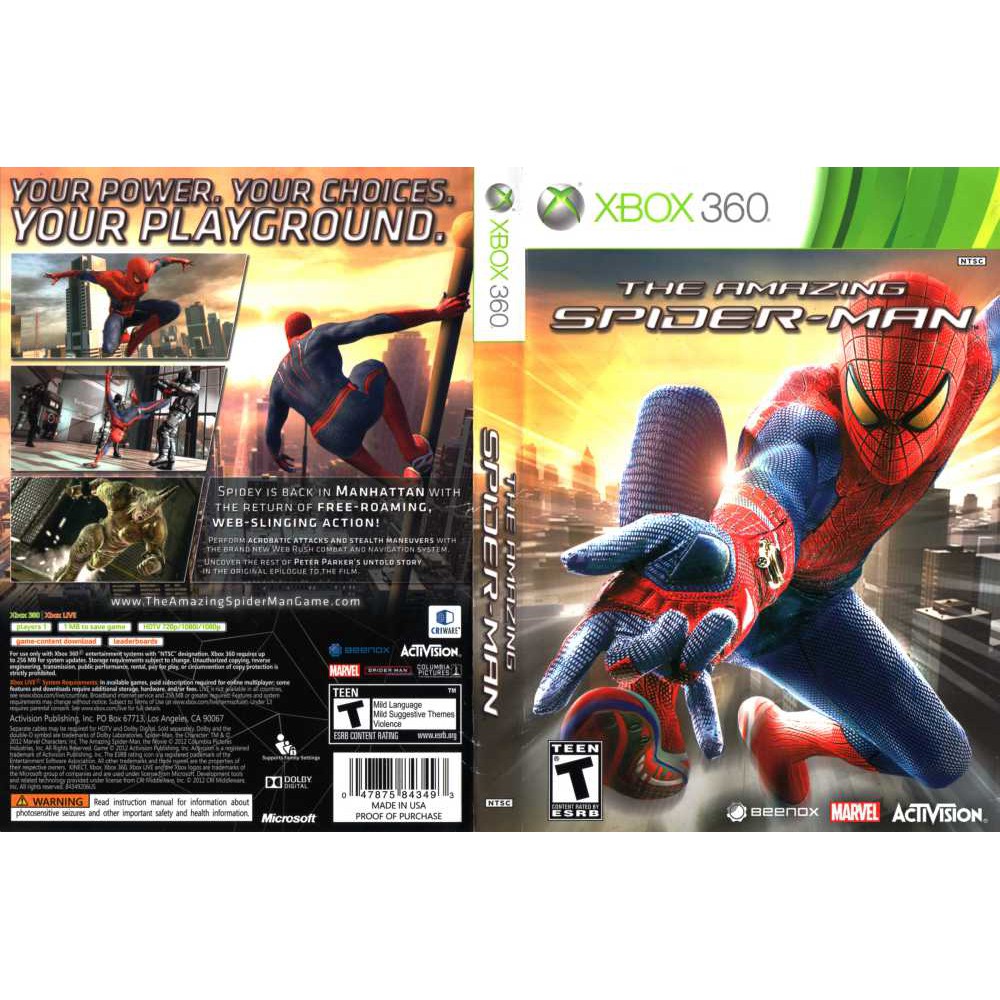 spiderman xbox 360