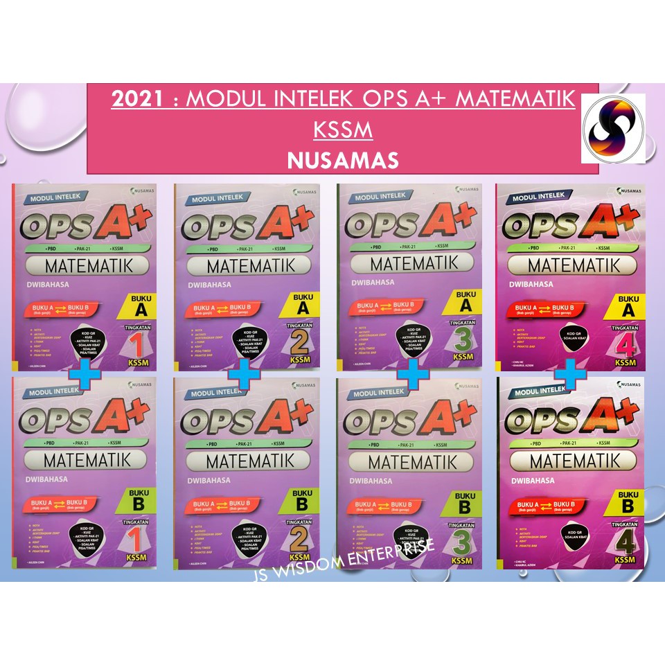 Buku Aktivity 2021 Modul Intelek Ops A Matematik Tingkatan 1 2 3 4 Kssm Dwibahasa Mathematics Nusamas Shopee Malaysia