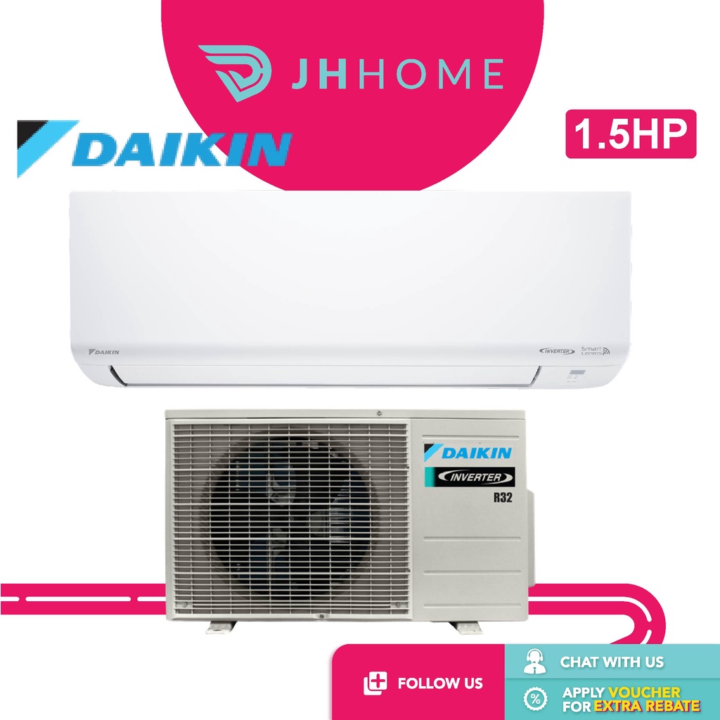 Daikin 15hp R32 Standard Inverter Econo Mode Air Conditioner Rkf35av Shopee Malaysia 1988