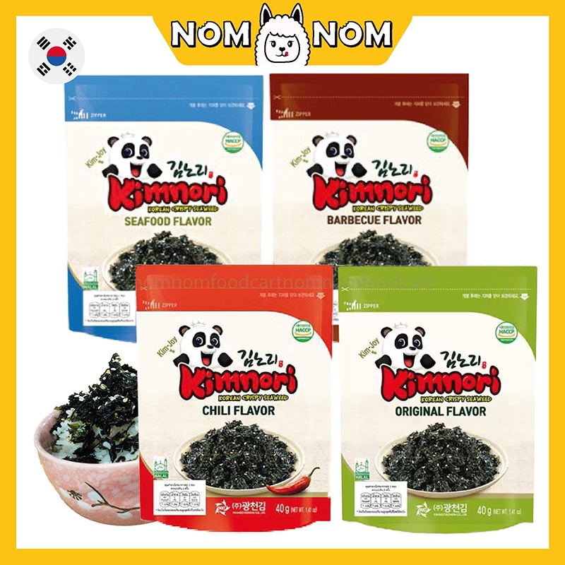 Korea KCK Kimnori Crispy Seaweed Flakes 40g Original/Chili/BBQ/Seafood