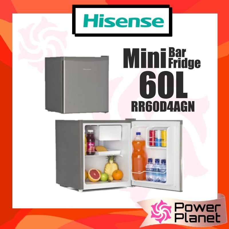 Hisense Mini Bar Fridge RR60D4AGN 60L ( Refrigerator / Peti Sejuk / 冰箱