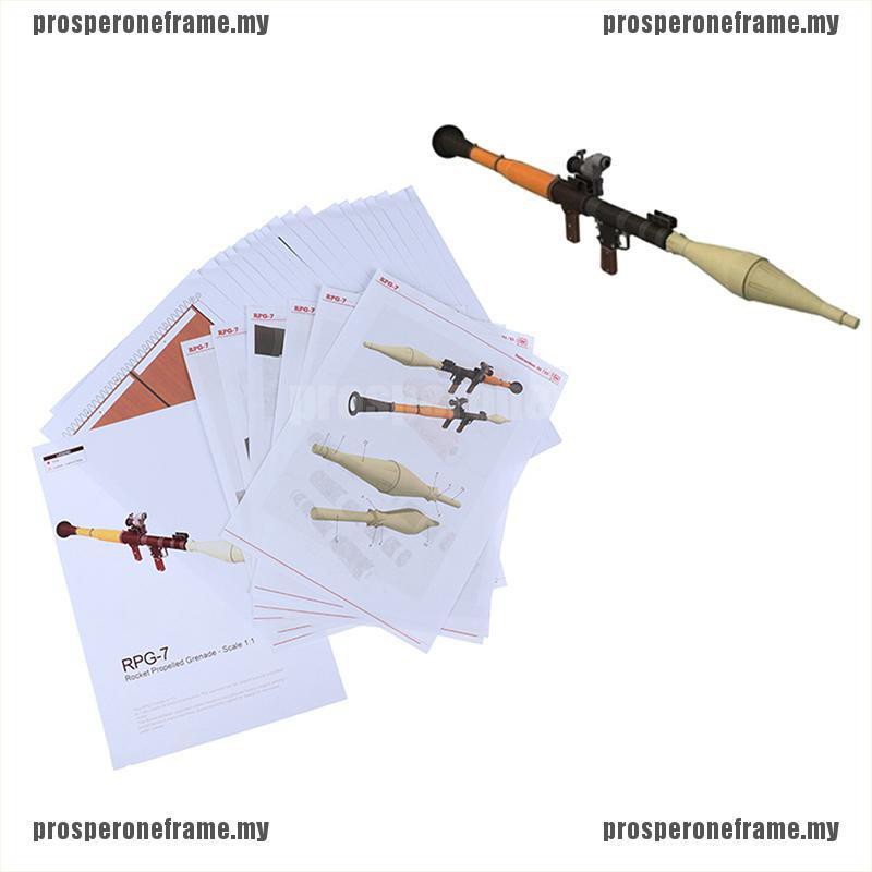 Prosperone 1 1 Scale Rpg 7 Rocket Bazooka Launcher 3d Paper Craft Model Shopee Malaysia - bazooka bones roblox