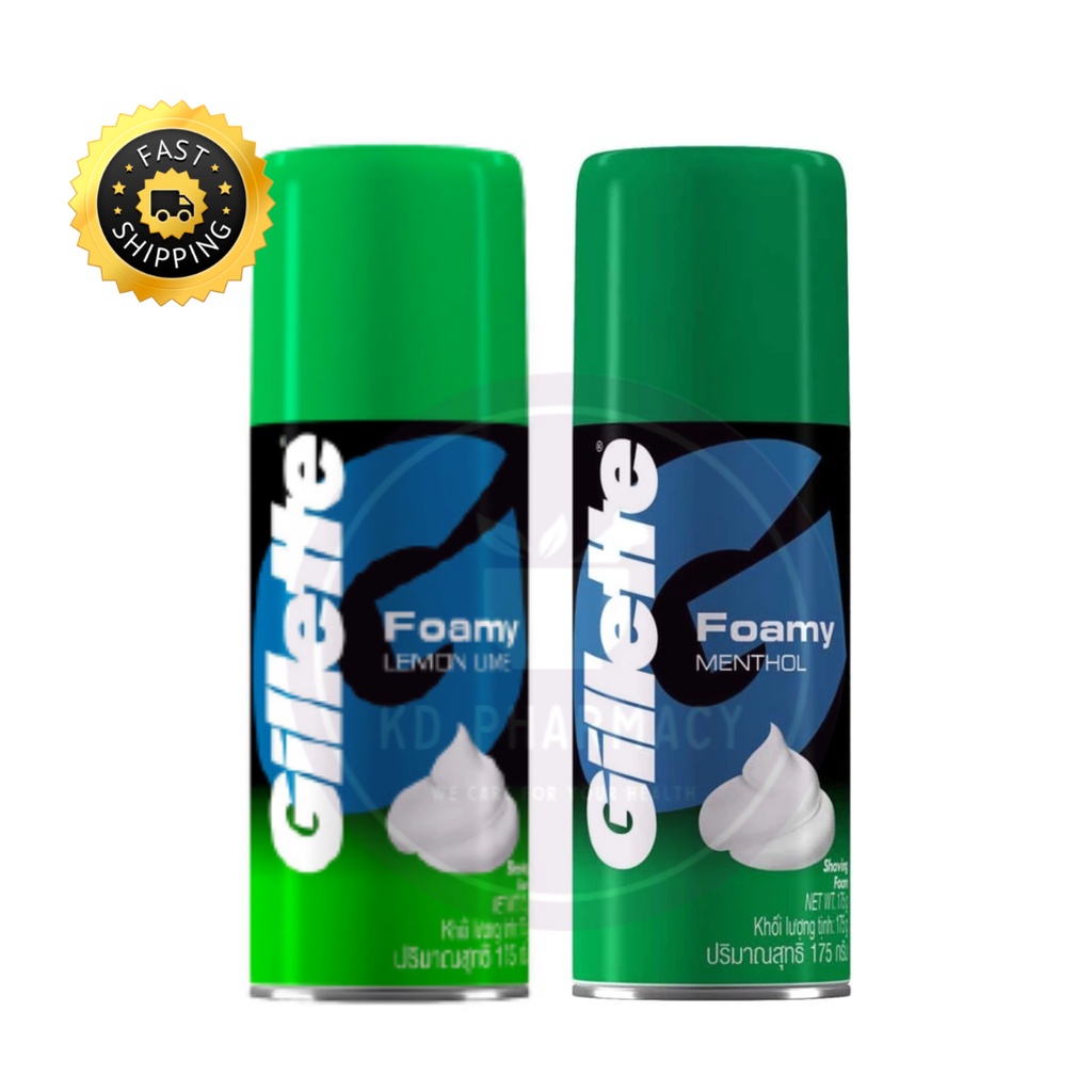 Gillette Foamy Menthol /Lime Shave Foam (175g) / Shaving foam / sabun