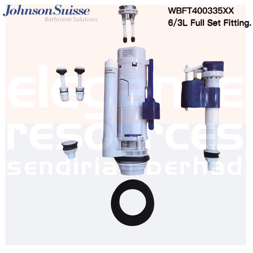 Johnson Suisse Trend 6/3L Dual Flush Valve Fittings WBFT400335XX