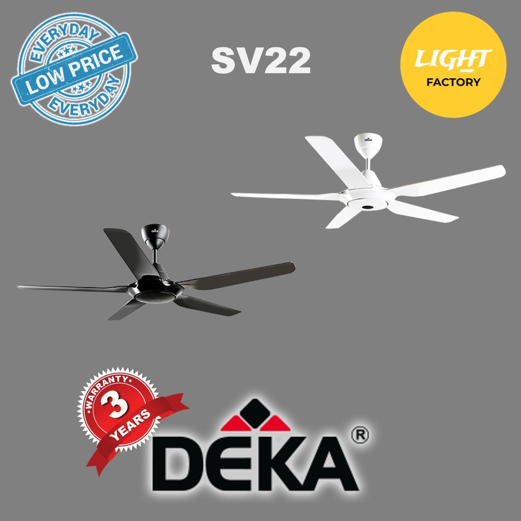 Deka 56 Reverse Function Remote Control Ceiling Fan Sv22 Black White