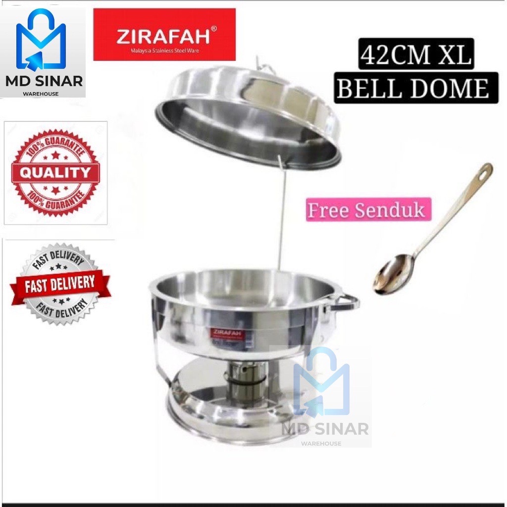 MD SINAR 42cm ZIRAFAH bell dome Buffet serving golden bell chafer/Bell dome chafer/Hang chafer/chafing dish zirafah