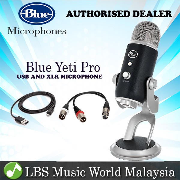 Blue Microphones Yeti Pro Usb Xlr Microphone With Cable Professional Recording Shopee Malaysia